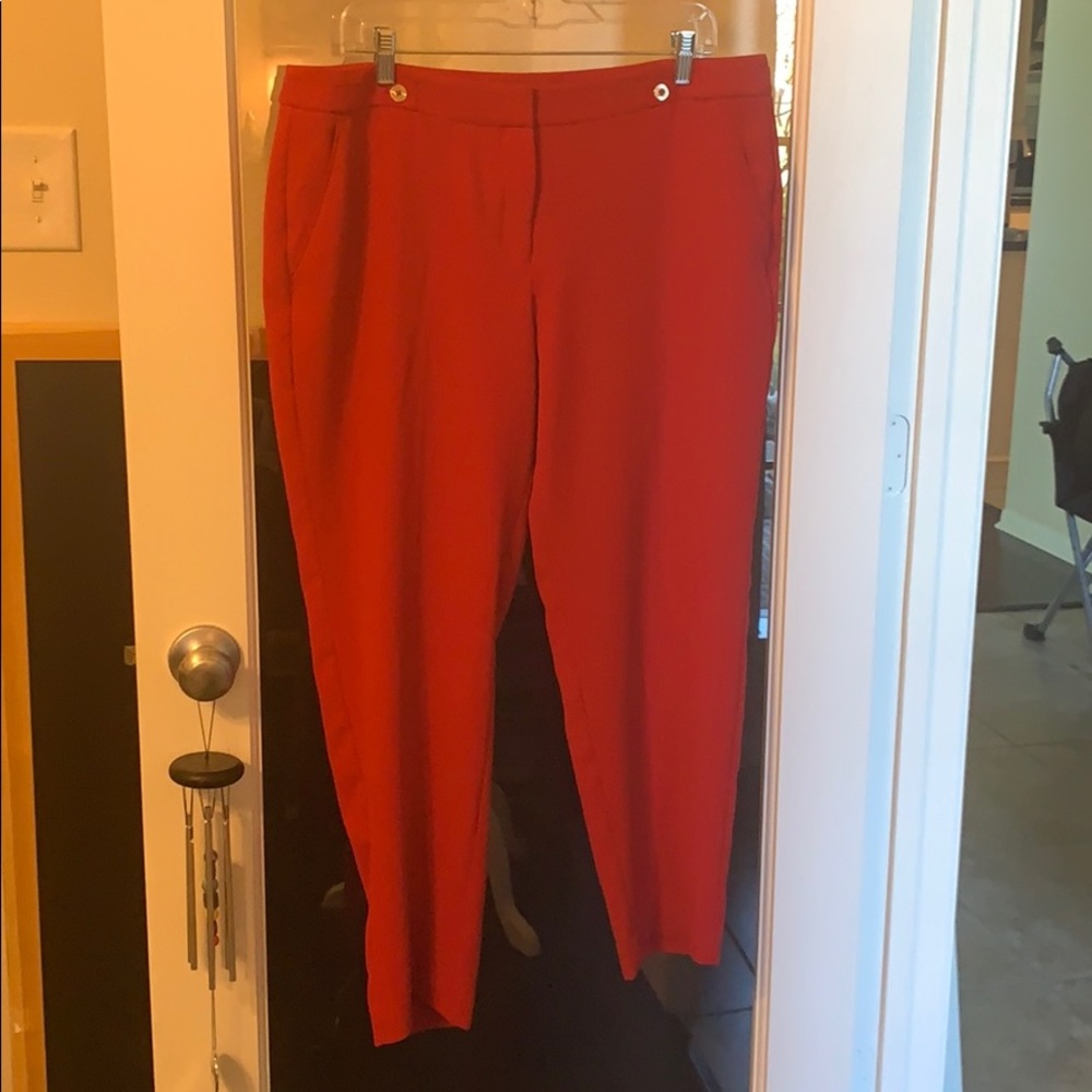 WHBM Red Ankle Pant - Sz 14R
